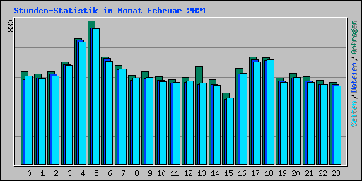 Stunden-Statistik im Monat Februar 2021