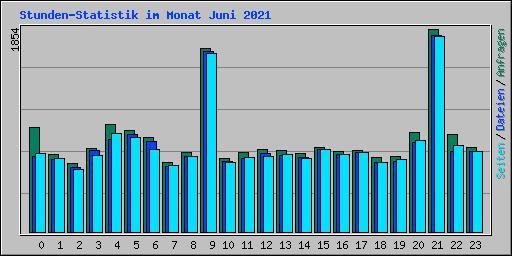 Stunden-Statistik im Monat Juni 2021