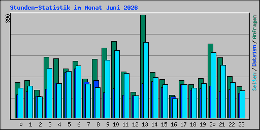 Stunden-Statistik im Monat Juni 2026